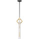 Flambeau 1 Light 3 inch Black and Antique Brass Single Pendant Ceiling Light