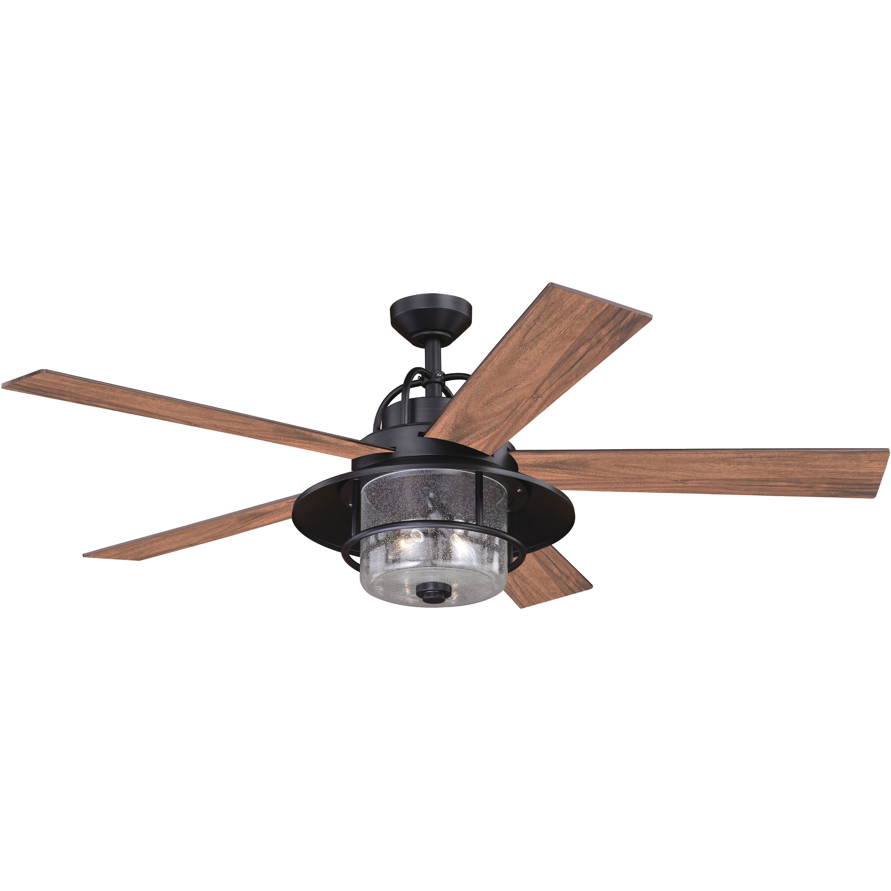 Charleston 56 inch New Bronze with Driftwood-Dark Maple Blades Ceiling Fan