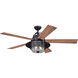 Charleston 56 inch New Bronze with Driftwood-Dark Maple Blades Ceiling Fan