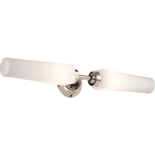 Truby 2 Light 26 inch Polished Nickel Wall Mount Bath Light Wall Light, 2 Arm