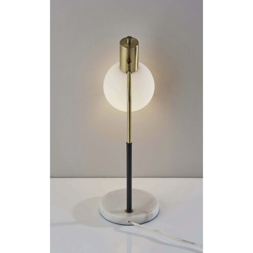 Corbin 21 inch 40.00 watt Black and Antique Brass Desk Lamp Portable Light
