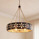 Venice 6 Light 30 inch Metropolis Black and Gold Chandelier Ceiling Light