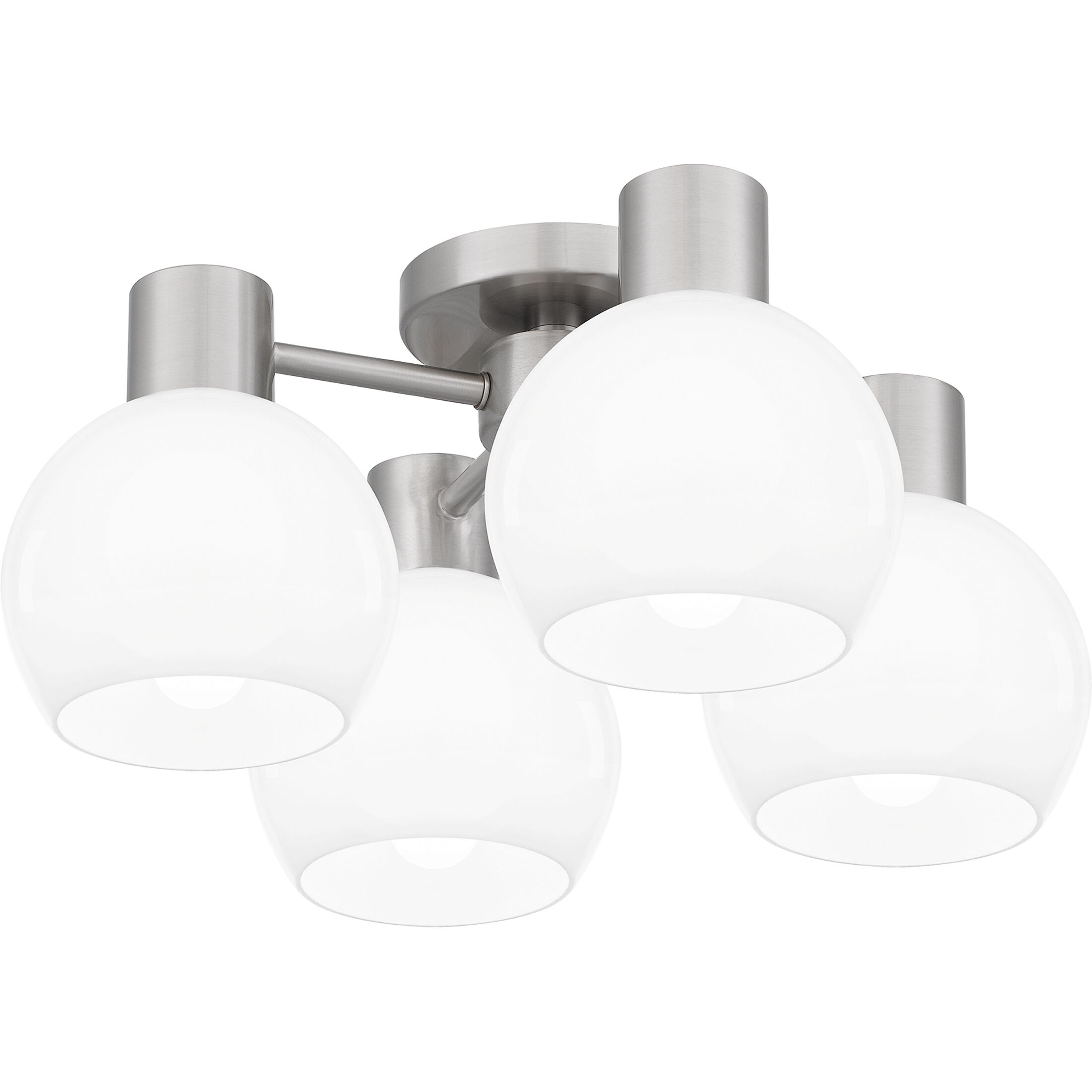 Donahue 4 Light 18 inch Brushed Nickel Semi-Flush Mount Ceiling Light