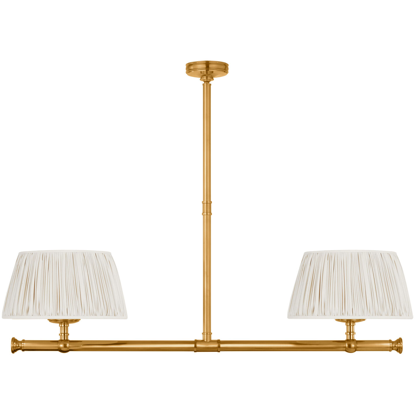 Chapman & Myers Marion LED 56 inch Antique-Burnished Brass Linear Chandelier Ceiling Light