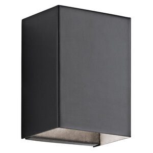 Walden LED 7 inch Textured Black Outdoor Wall, Small