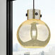 Downtown Urban Newton Sphere 1 Light 10 inch Matte Black Mini Pendant Ceiling Light in Mercury