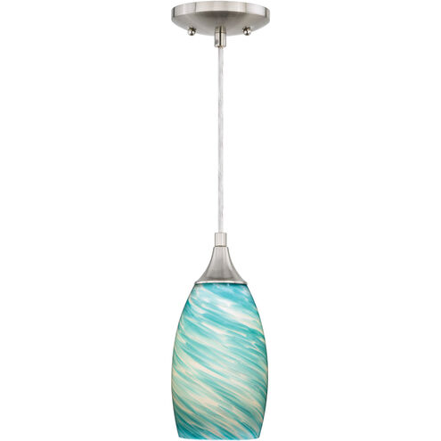 Milano 1 Light 5 inch Satin Nickel Mini Pendant Ceiling Light