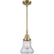 Franklin Restoration Bellmont 1 Light 7 inch Antique Brass Mini Pendant Ceiling Light in Clear Glass