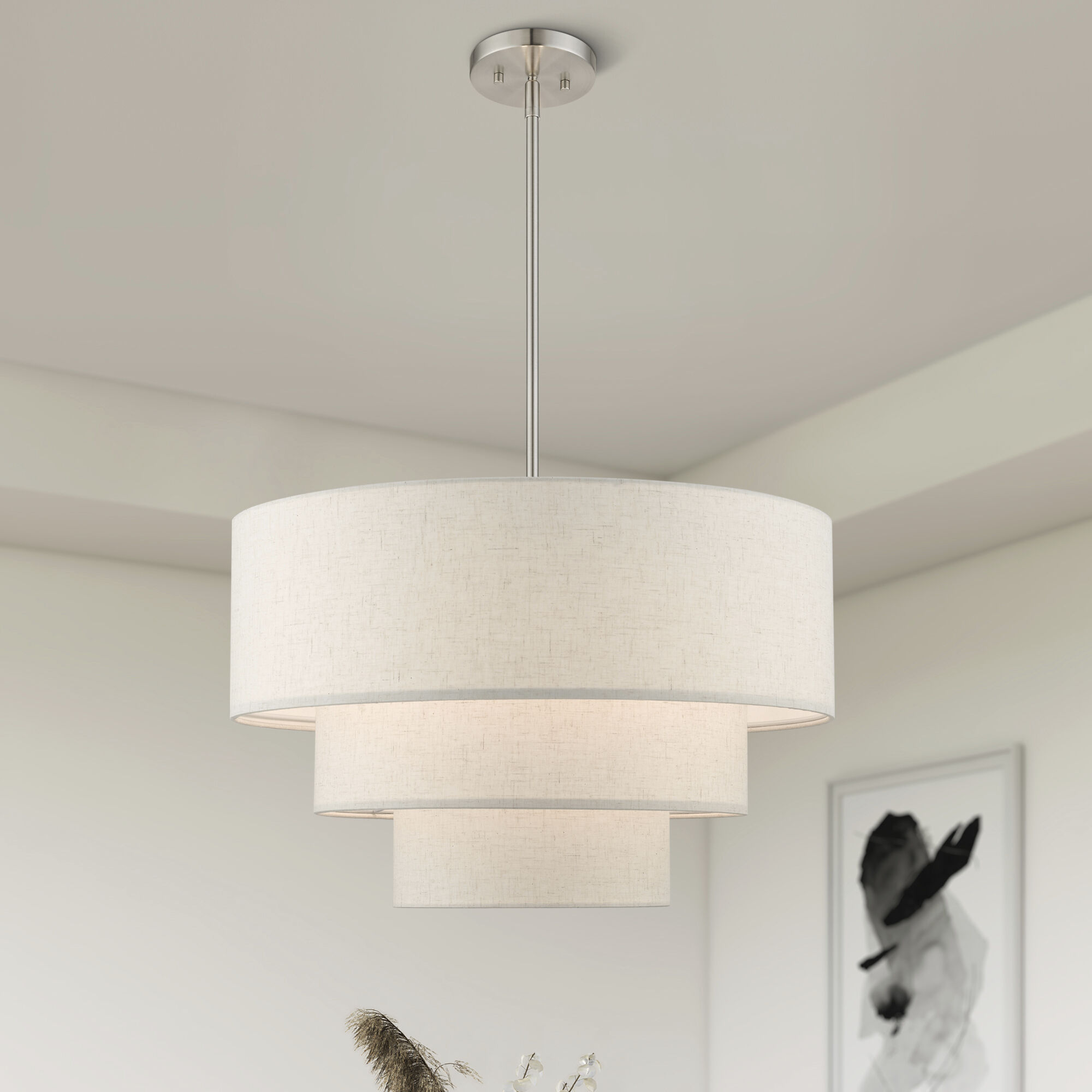 Gladstone 4 Light 23 inch Brushed Nickel Pendant Chandelier Ceiling Light