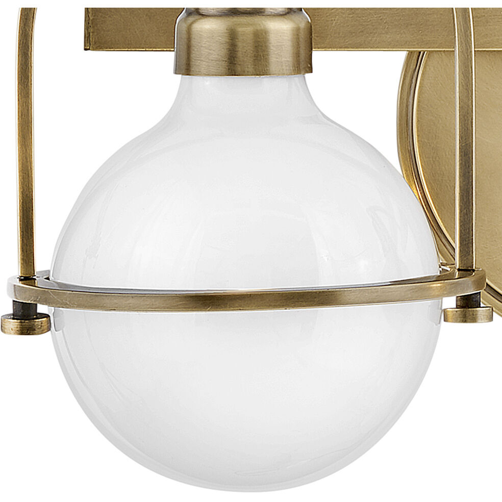 Somerset 2 Light 16 inch Heritage Brass Vanity Light Wall Light