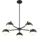 Realm Sphere 5 Light 32 inch Matte Black Chandelier Ceiling Light