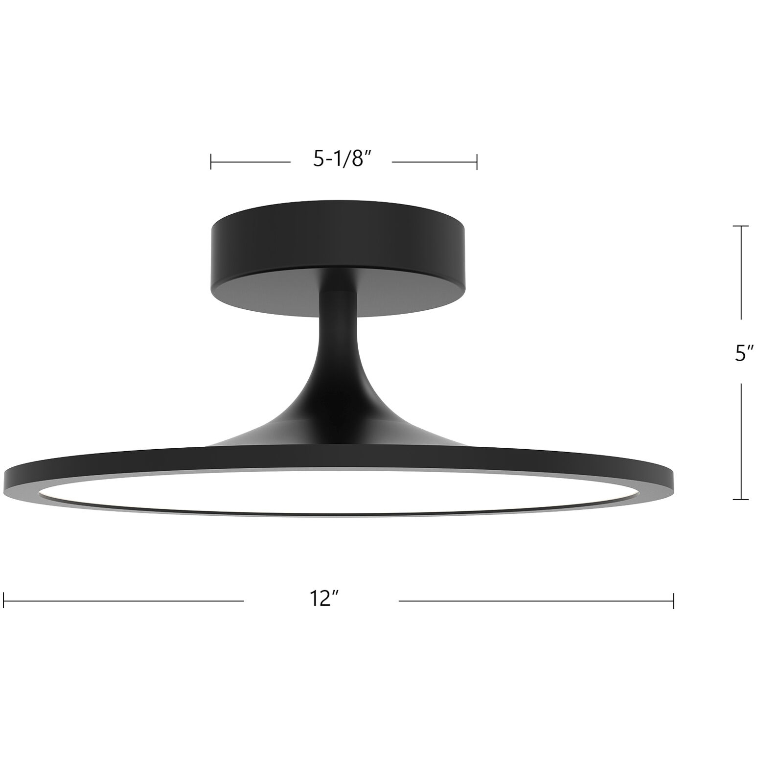 Alora Mood Issa LED 12 inch White Semi-Flush Mount Ceiling Light