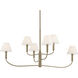 Eadie 6 Light 6 inch Champagne Bronze Chandelier Ceiling Light