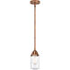 Nouveau 2 Dover 1 Light 5 inch Antique Copper Mini Pendant Ceiling Light in Clear Glass
