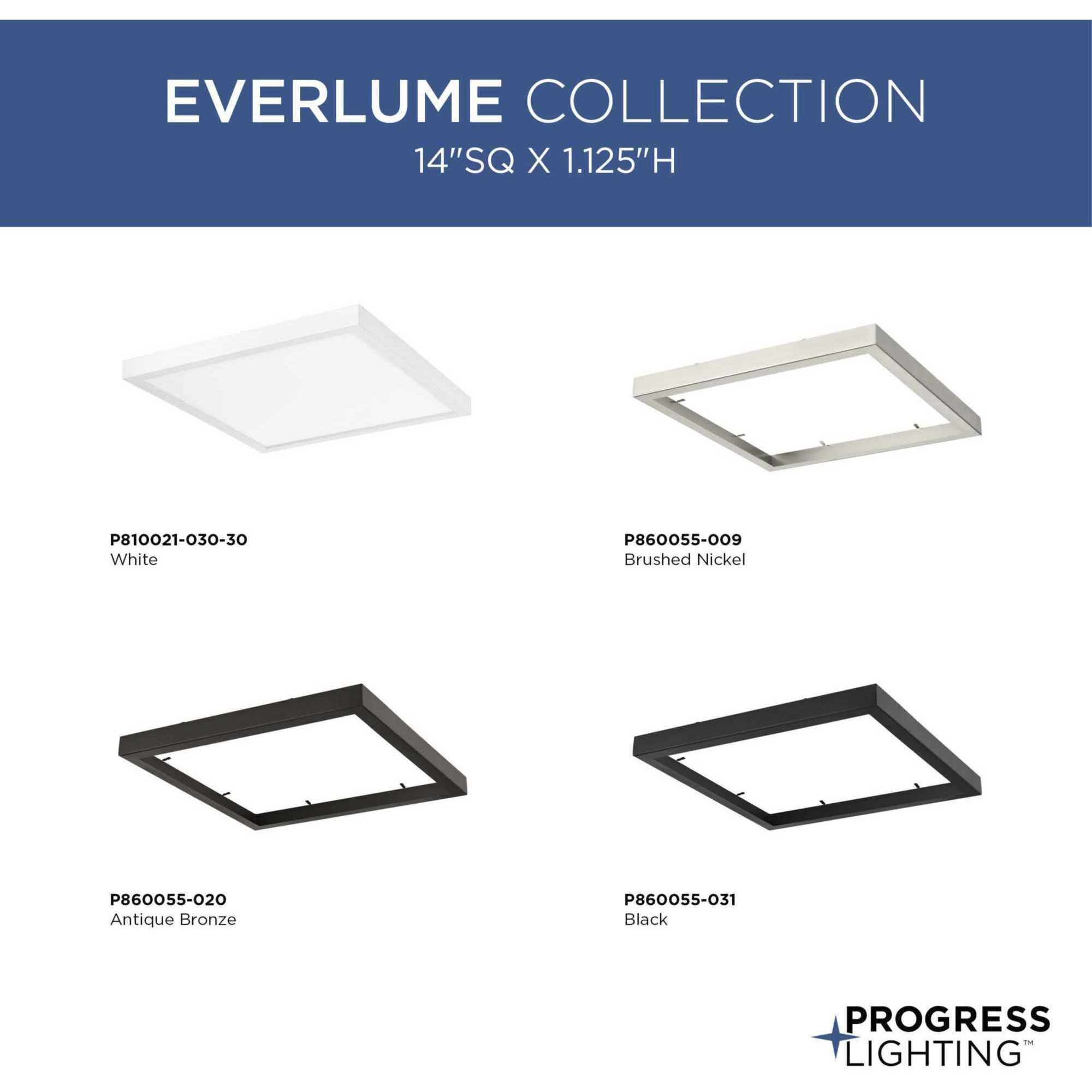 Everlume Antique Bronze Edgelit Square Trim Ring