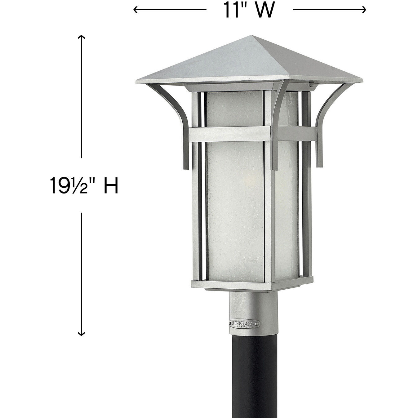 Estate Series Harbor 1 Light 19.5 inch Titanium Outdoor Post Mount Lantern