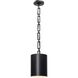 Alston 1 Light 8 inch Matte Black and White Mini Pendant Ceiling Light in Matte Black with White