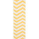 Frontier 96 X 30 inch Saffron, White Rug