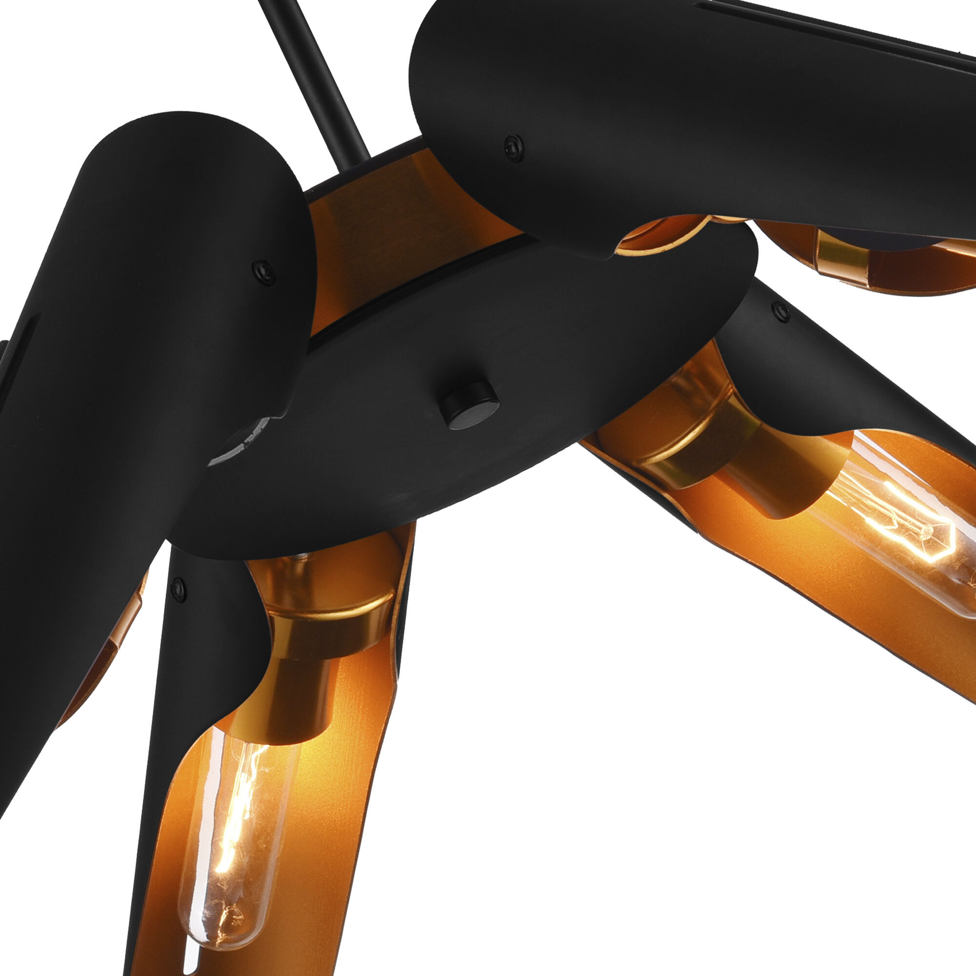 Amar 6 Light 43 inch Matte Black Chandelier Ceiling Light