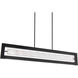 Equilibrium 1 Light 48 inch Black Linear Pendant Ceiling Light