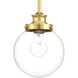 Penn 1 Light 6.88 inch Natural Brass Mini-Pendant Ceiling Light