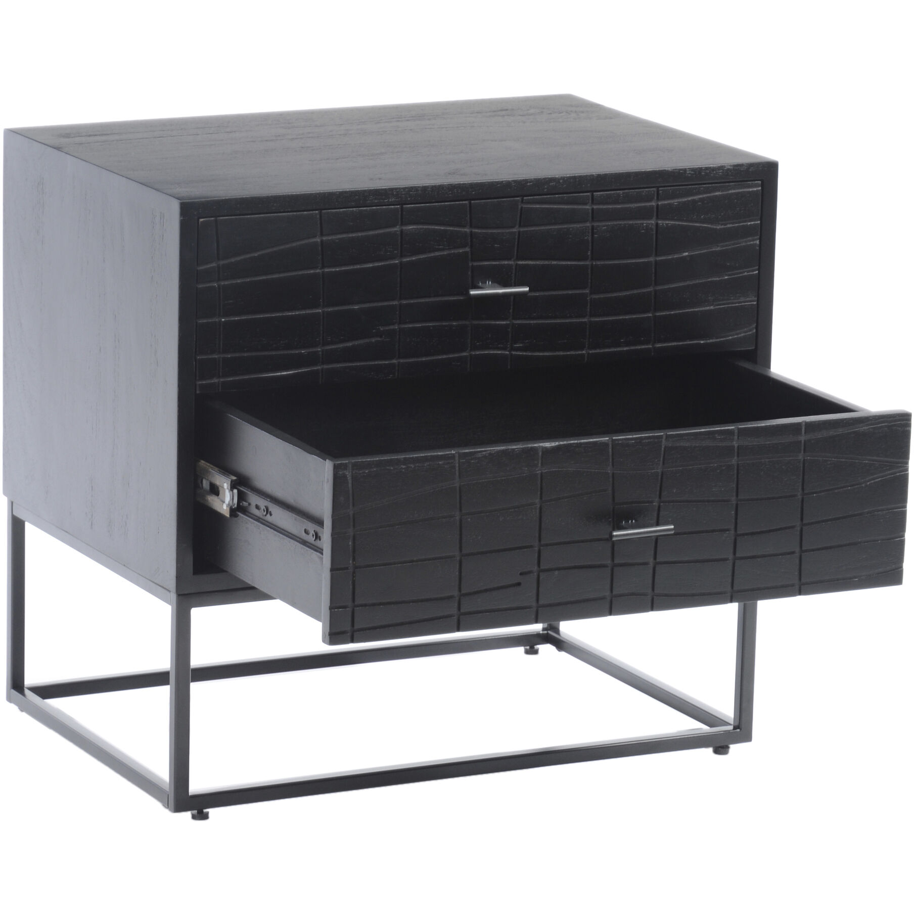 Atelier 24 X 22 inch Black Nightstand