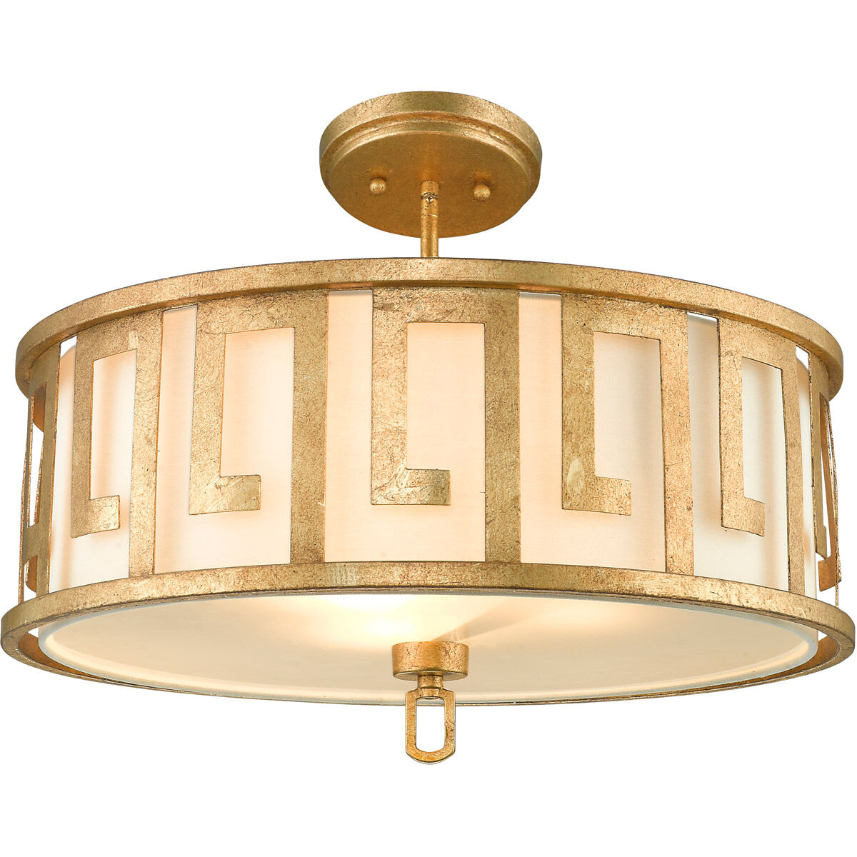 Lemuria 3 Light 22 inch Distressed Gold Pendant Ceiling Light, Gilded Nola