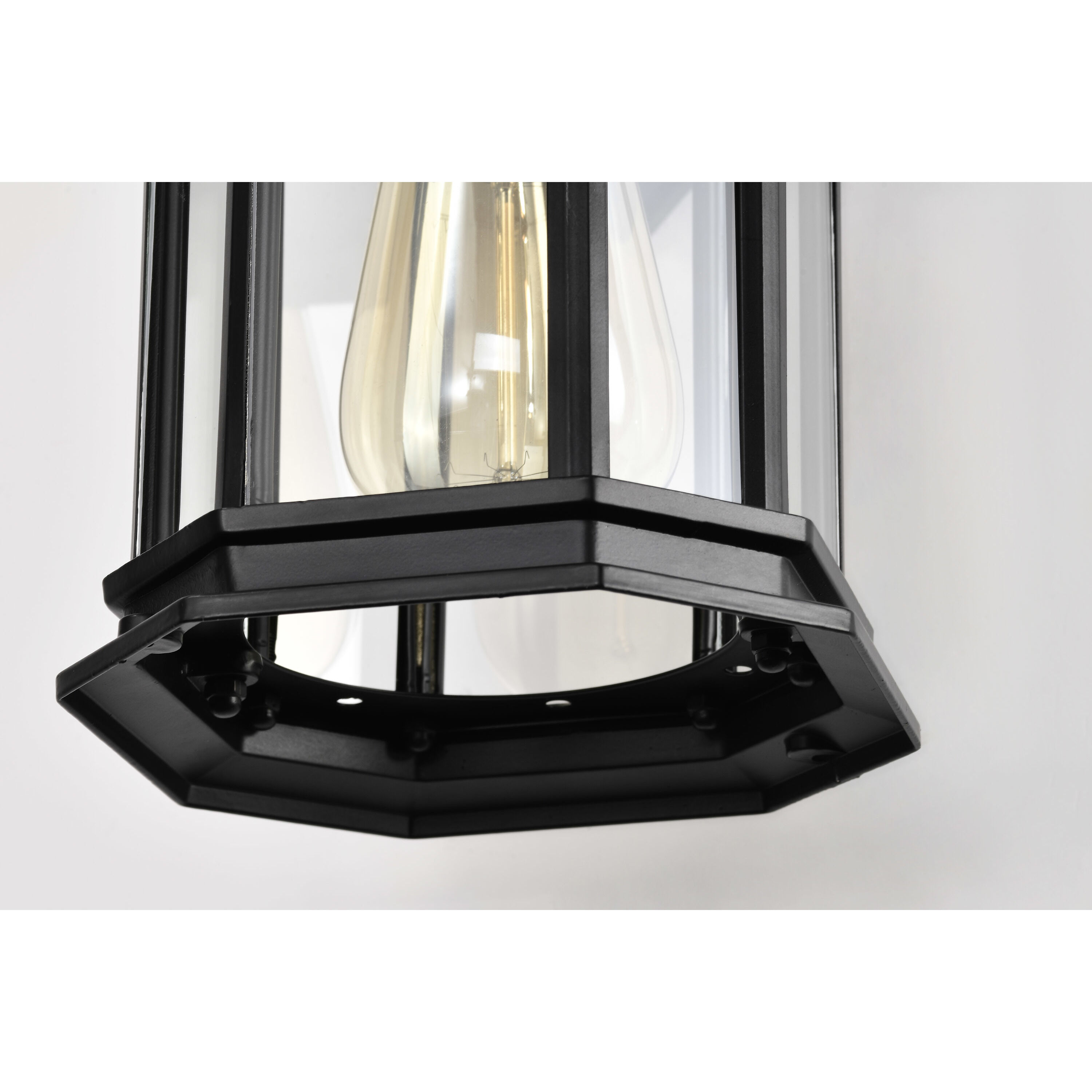 Hopkins 12 inch Matte Black Outdoor Wall Lantern, Small