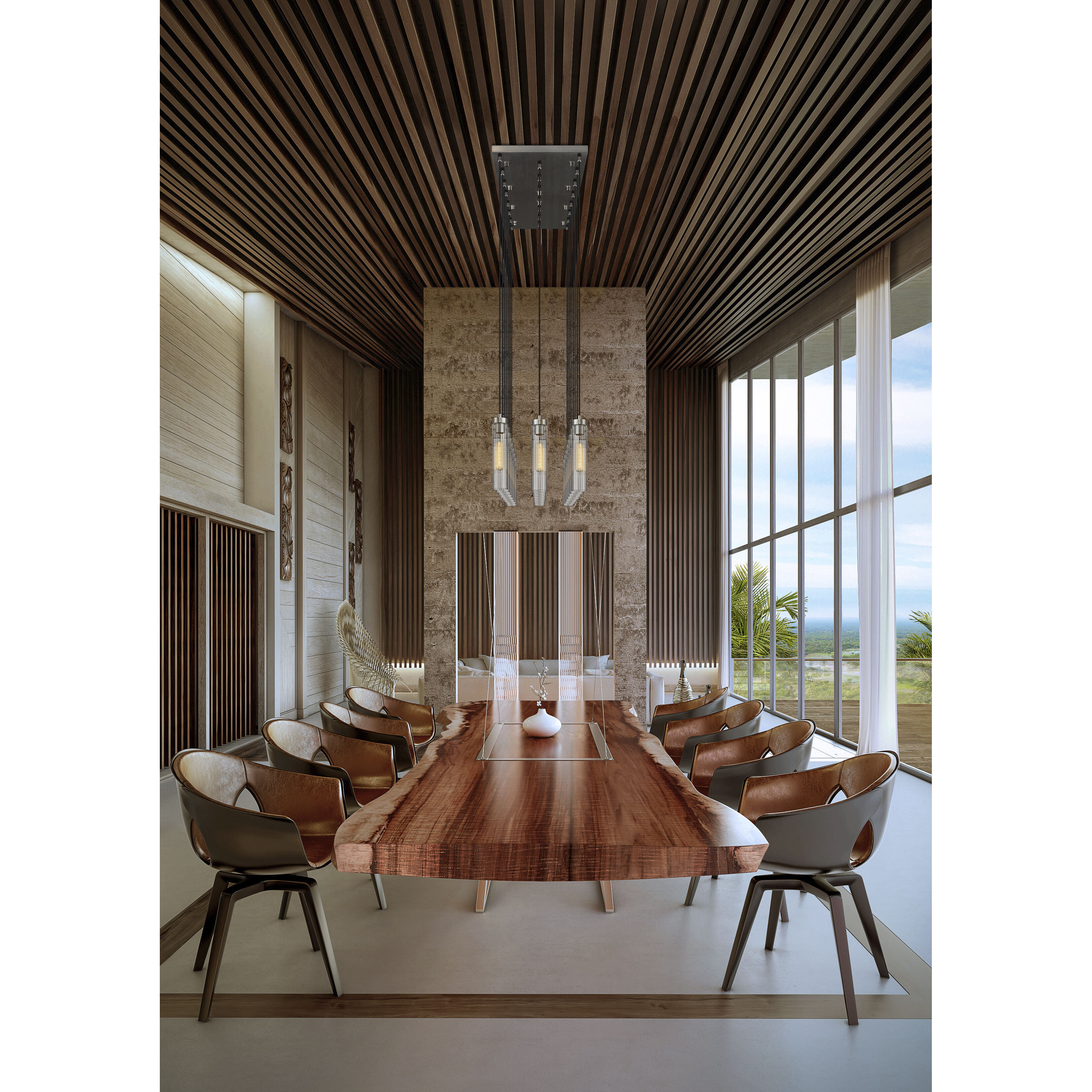 Beau 23 Light 54 inch Brushed Nickel Linear Chandelier Ceiling Light