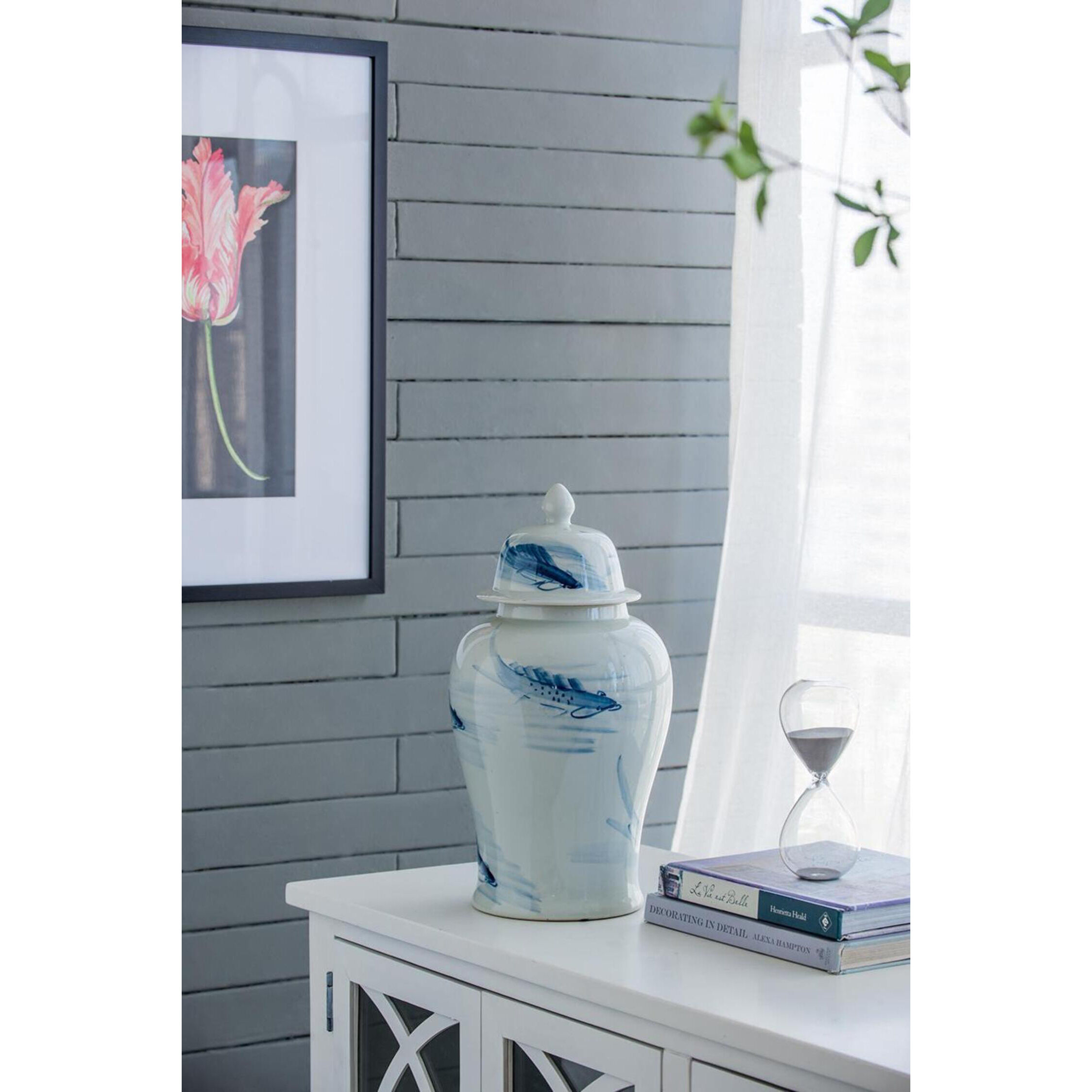 Koi 18.9 X 9.4 inch Vase