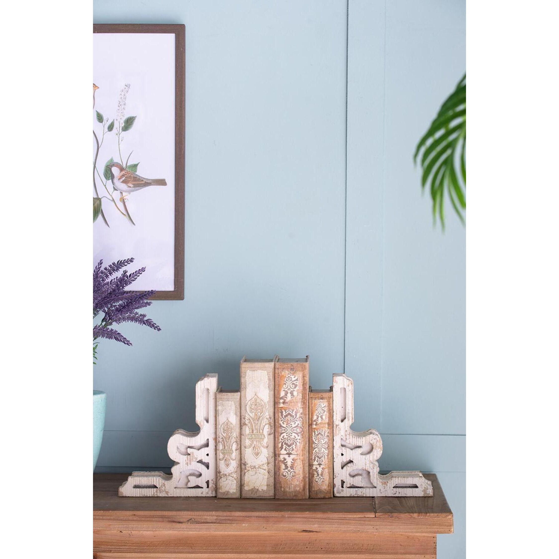 Anita 7 X 3.2 inch White Book Box, Set of 4