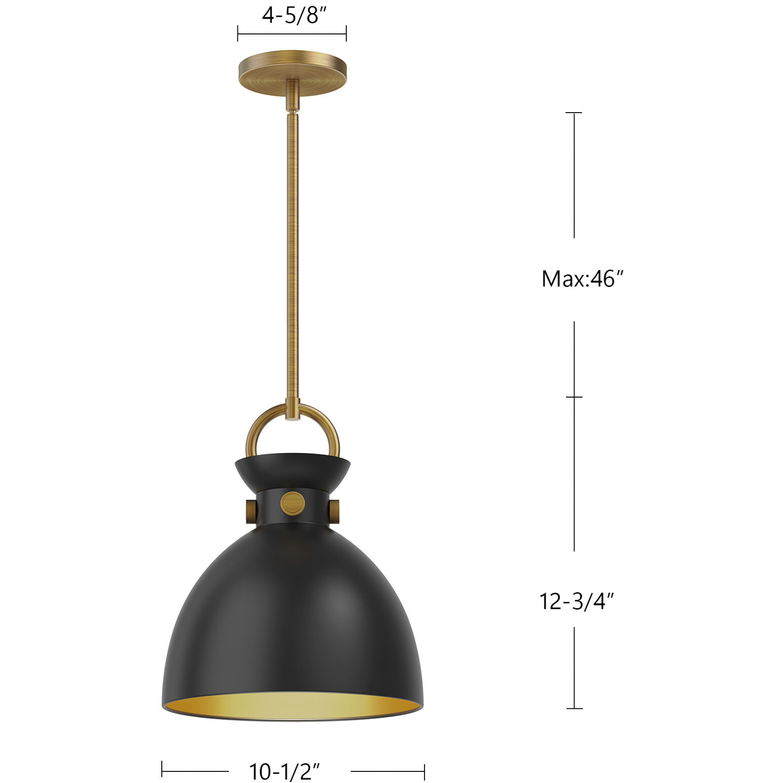 Alora Mood Waldo Pendant Ceiling Light in Aged Gold