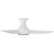 Corona 44 inch Brushed Nickel and Matte White with Matte White Blades Flush Mount Ceiling Fan in 2700K, Brushed Nickel Matte White