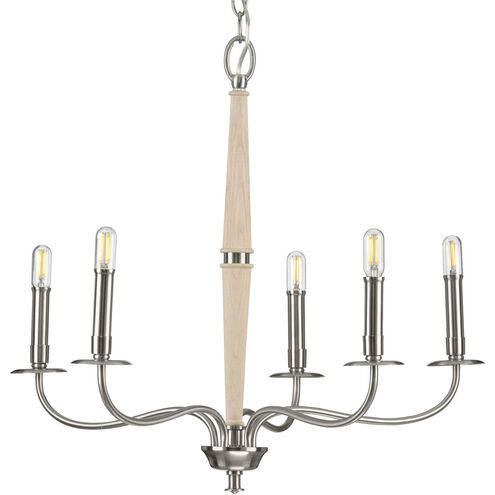 Durrell 5 Light 27 inch Brushed Nickel Chandelier Ceiling Light