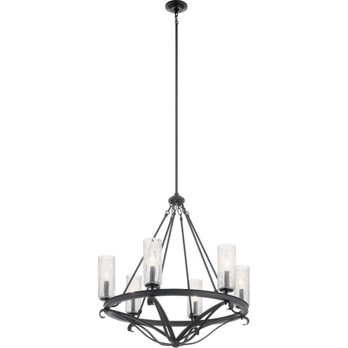 Krysia 6 Light 29 inch Black Chandelier 1 Tier Large Ceiling Light, Large