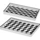 Quinn Black and White Tray, Set of 2