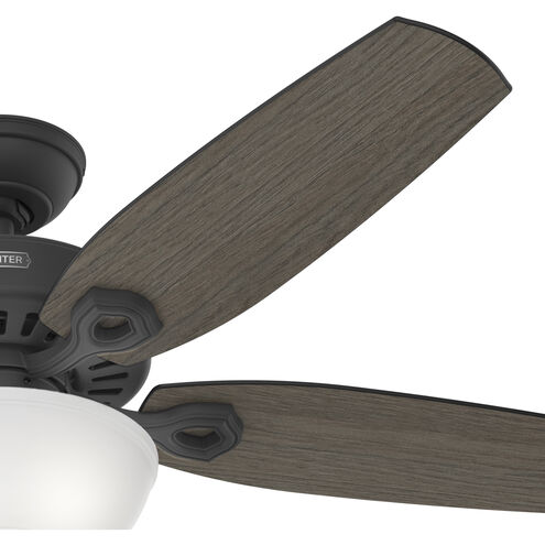 Builder 52 inch Matte Black with Matte Black/Greyed Walnut Blades Ceiling Fan