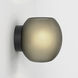 Luna 1 Light 8.27 inch Matte Black ADA Interior Wall Light in Dark Smoke Frosted Glass