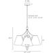 Abrams 4 Light 27 inch Antique Brass Chandelier Ceiling Light