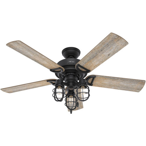 Hunter Fan 50409 Starklake 52 inch Natural Iron with Barnwood/Washed Walnut  Blades Outdoor Ceiling Fan
