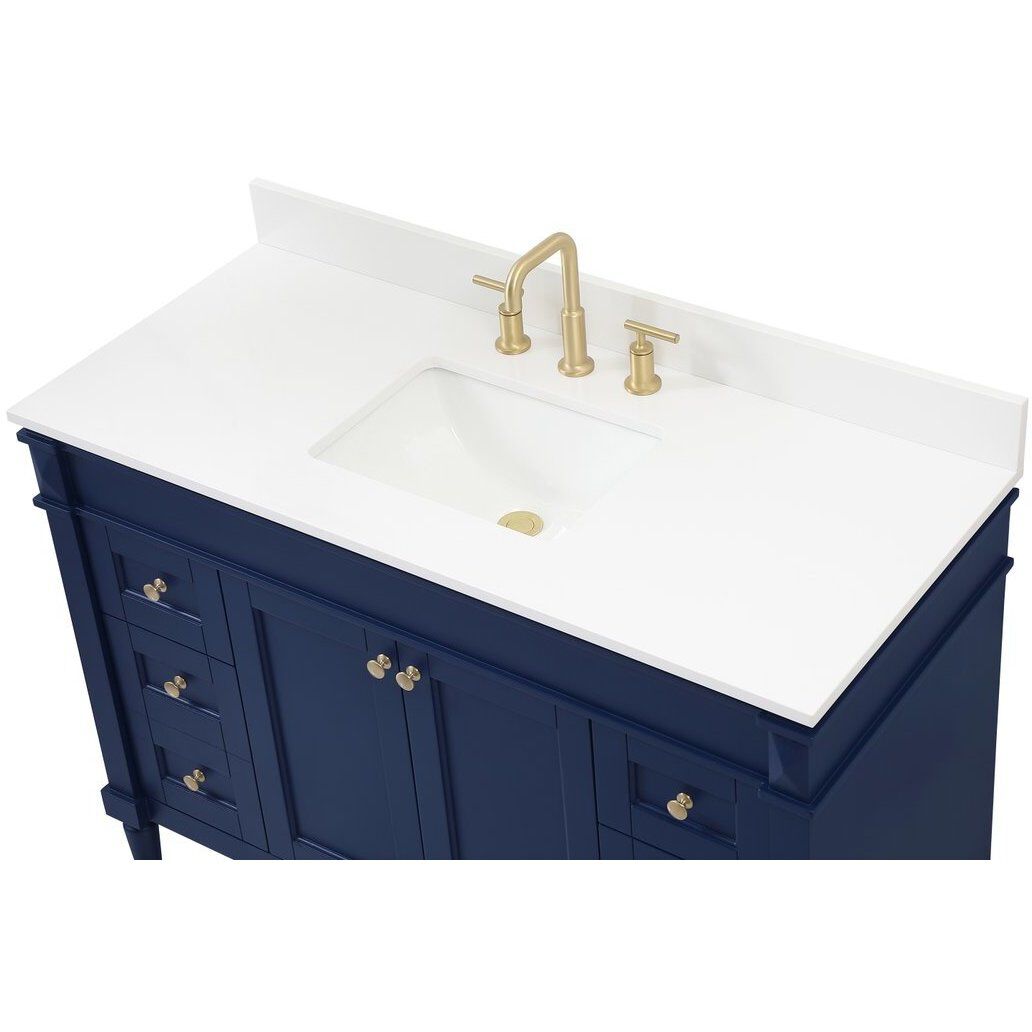 Bennett 48 X 21 X 35 inch Blue Vanity Sink Set in Included