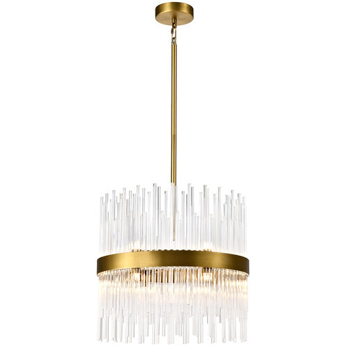 Citadel 12 Light 18 inch Aged Brass Drum Chandelier Ceiling Light