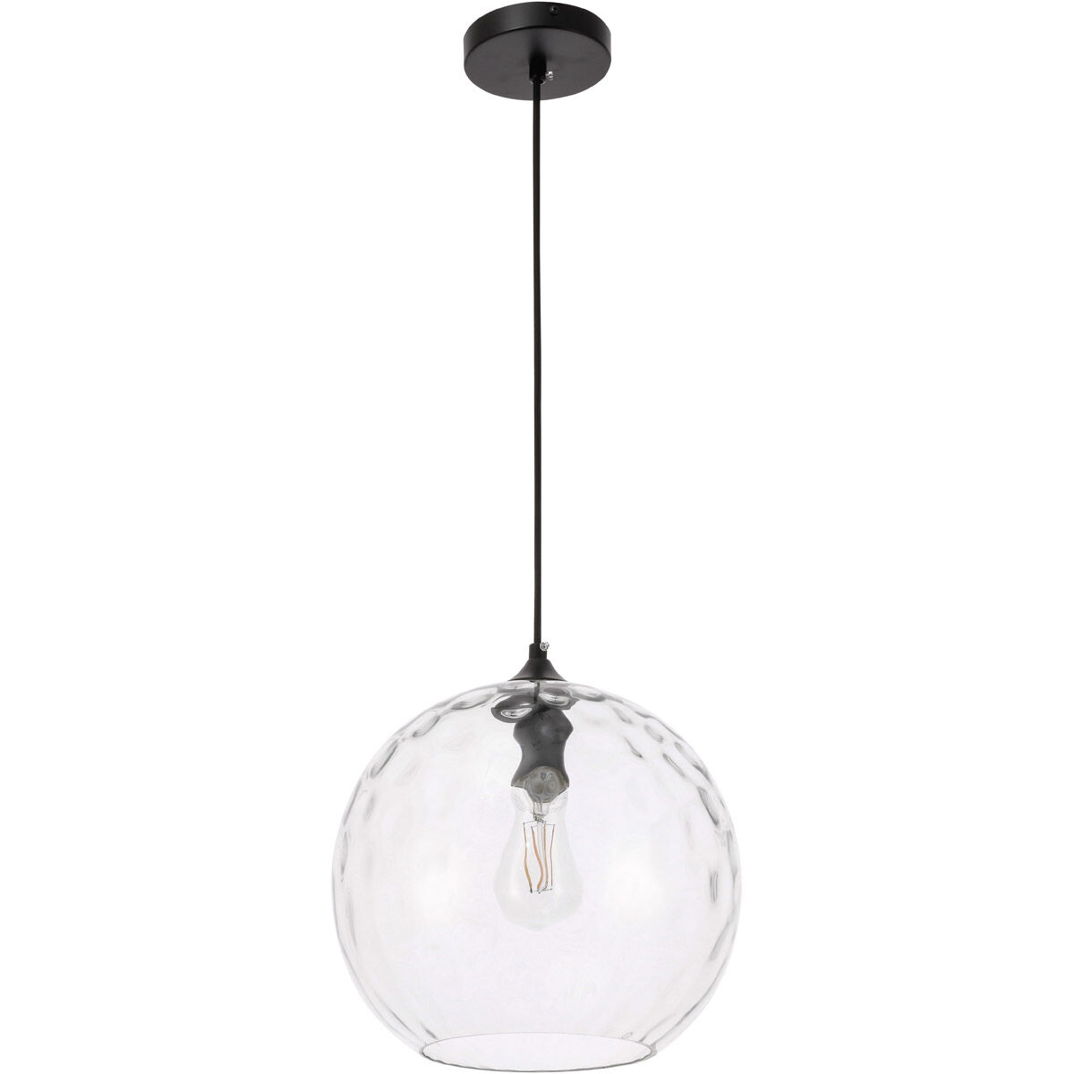 Gibson 1 Light 12 inch Black Pendant Ceiling Light