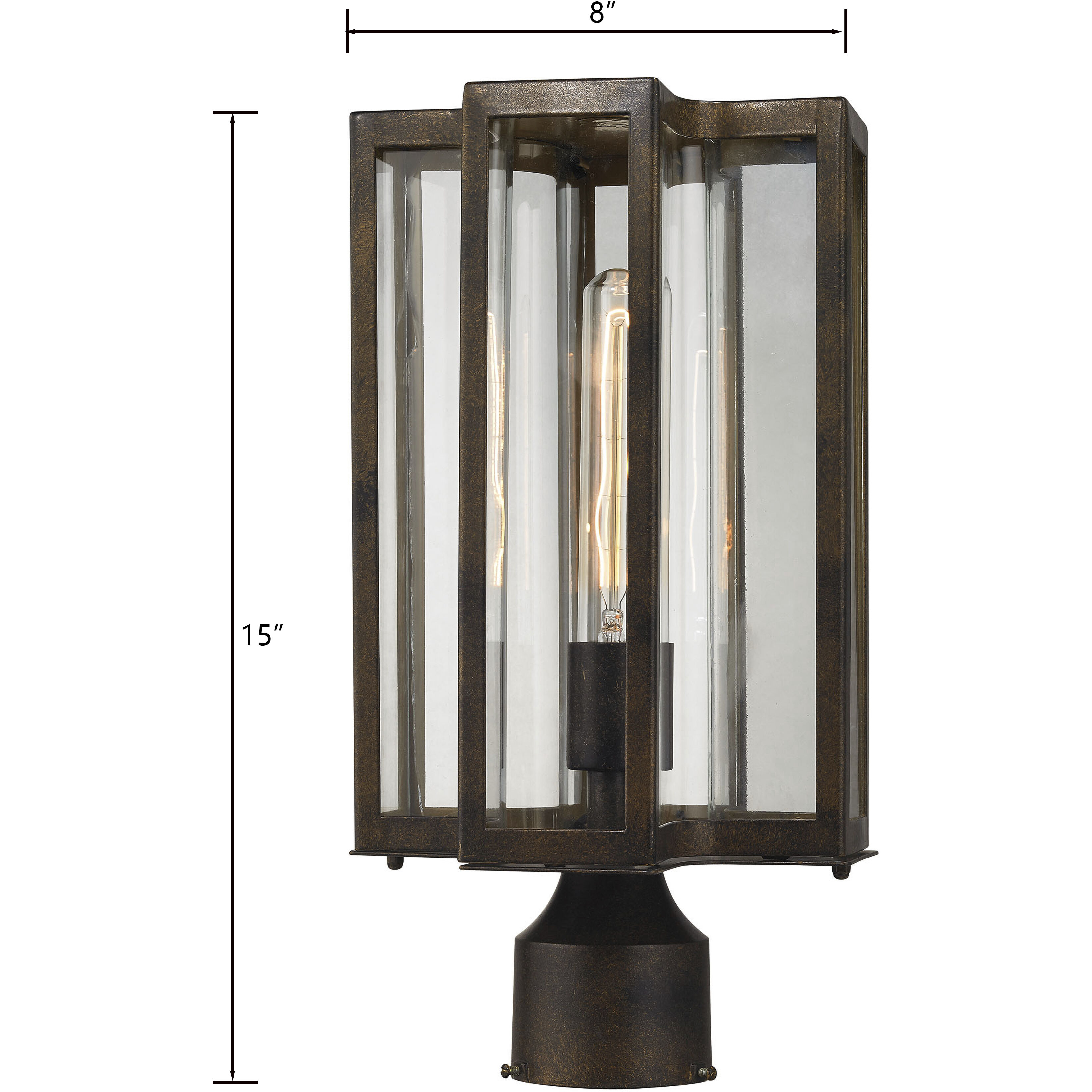 Bianca 1 Light 15 inch Hazelnut Bronze Outdoor Post Light
