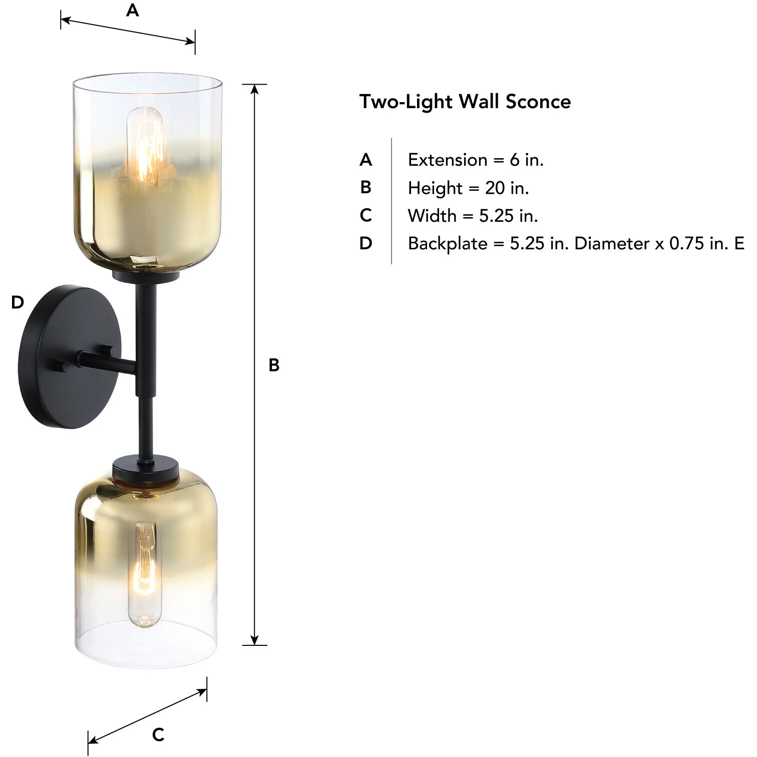 Gatsby 2 Light 5.25 inch Matte Black Wall Sconce Wall Light
