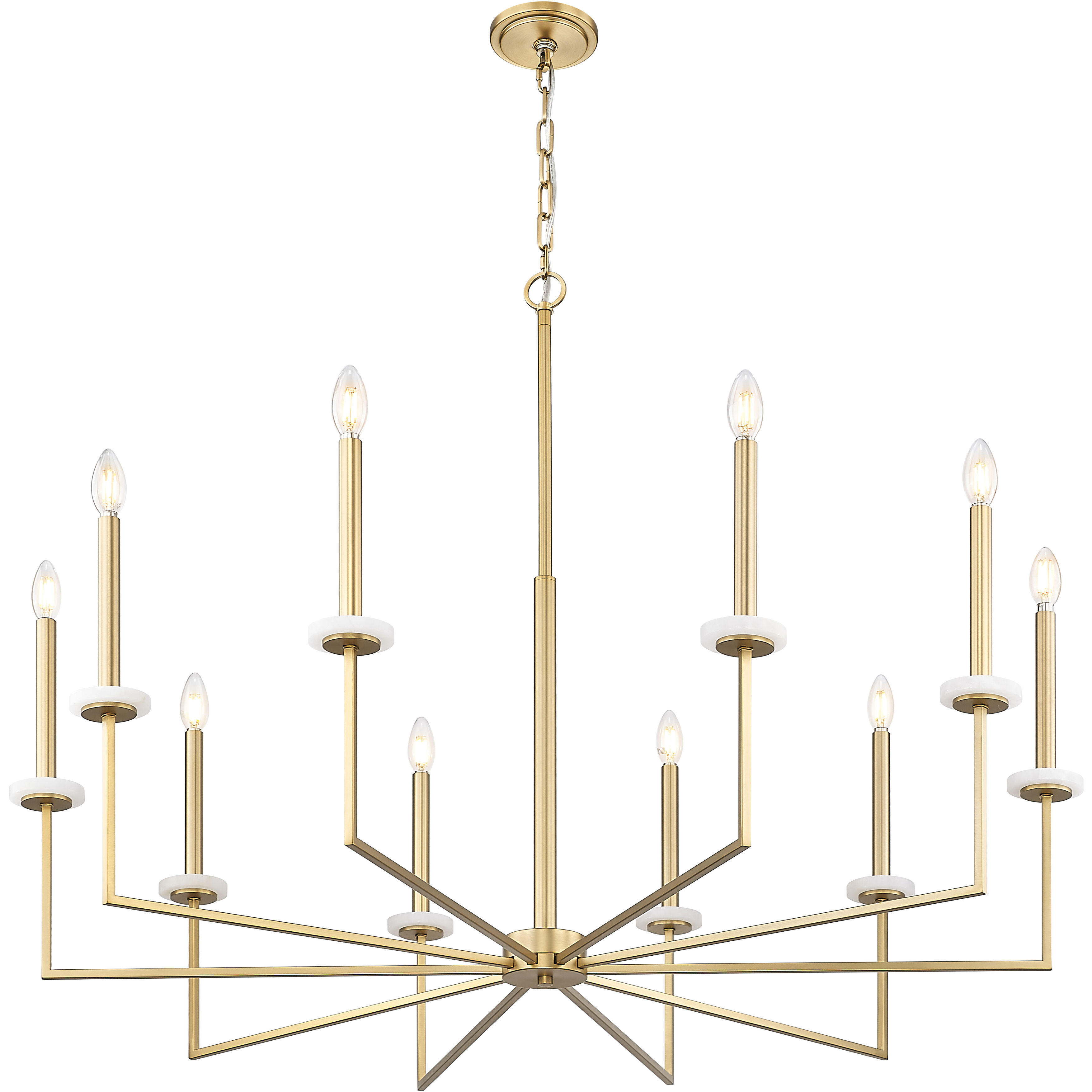Gaultier 10 Light 44.75 inch Mondern Gold Chandelier Ceiling Light in Modern Gold