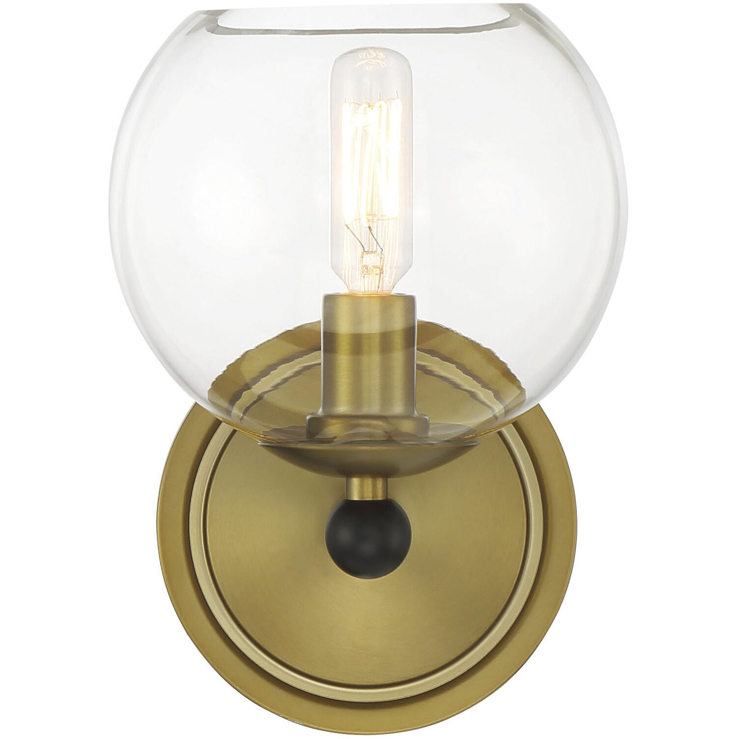Vantage Kearney Park 1 Light 5.63 inch Coal and Soft Brass Bath Vanity Wall Light