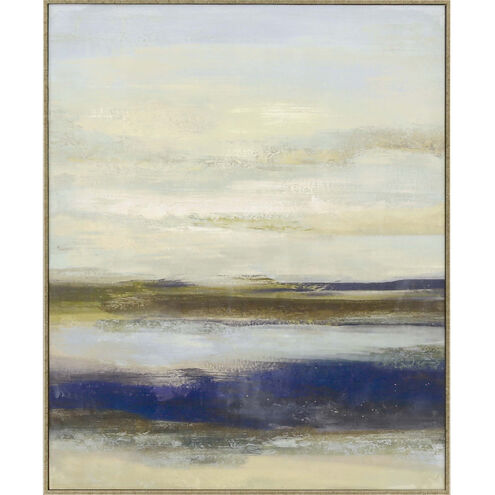 Blue Notes Blue and Green and Yellow Framed Art