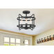 Kent 4 Light 16 inch Matte Black Semi-Flush Ceiling Light, Essentials