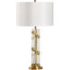 Chelsea House 32 inch 100.00 watt Clear/Antique Brass Table Lamp Portable Light